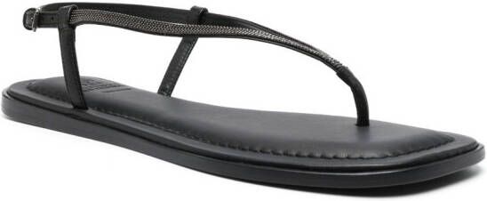 Brunello Cucinelli slingback buckled sandals Black