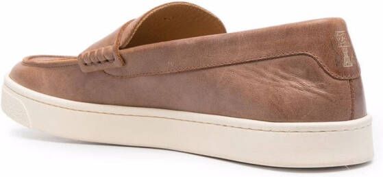 Brunello Cucinelli slip-on leather penny loafers Brown