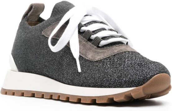 Brunello Cucinelli sock-style low-top sneakers Grey