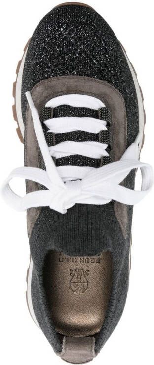 Brunello Cucinelli sock-style low-top sneakers Grey