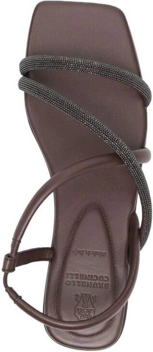 Brunello Cucinelli strappy flat sandals Brown