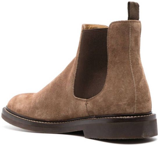 Brunello Cucinelli suede ankle boots Brown