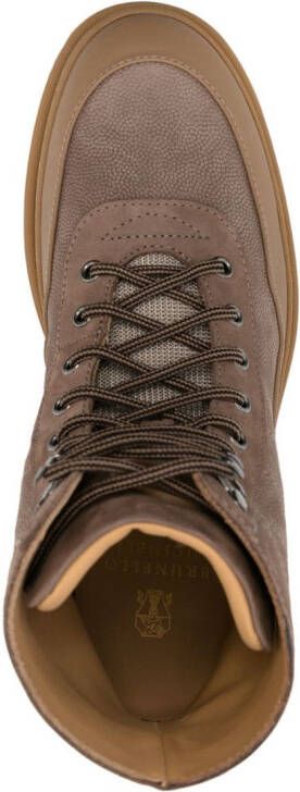 Brunello Cucinelli suede ankle boots Brown