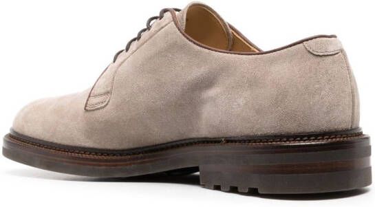 Brunello Cucinelli suede derby shoes Neutrals