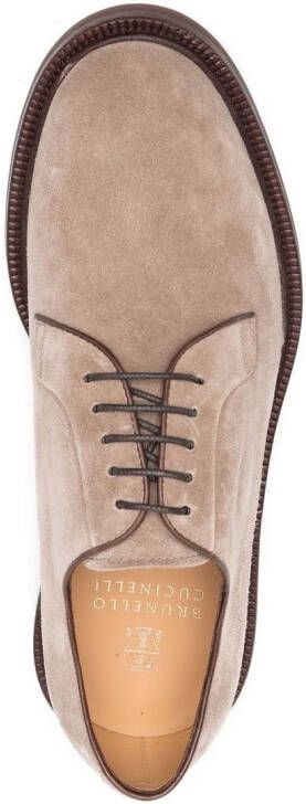 Brunello Cucinelli suede Derby shoes Neutrals