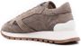 Brunello Cucinelli suede-panel lace-up sneaker Grey - Thumbnail 2