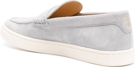 Brunello Cucinelli suede penny loafers Grey