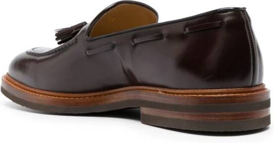 Brunello Cucinelli tassel-detail leather loafers Brown