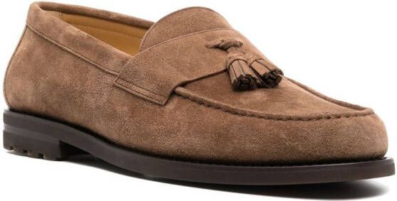 Brunello Cucinelli tassel-detail suede loafers Brown