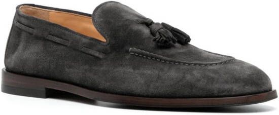 Brunello Cucinelli tassel-detail suede loafers Grey