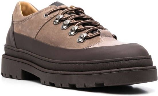 Brunello Cucinelli two-tone lace-up shoes Brown