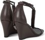 Brunello Cucinelli wedge-heel leather sandals Brown - Thumbnail 3