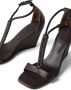 Brunello Cucinelli wedge-heel leather sandals Brown - Thumbnail 4