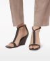 Brunello Cucinelli wedge-heel leather sandals Brown - Thumbnail 5