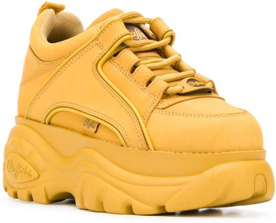 Buffalo platform lace-up sneakers Yellow