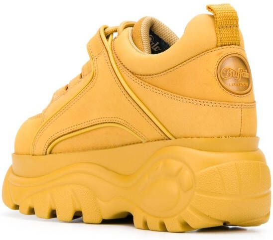 Buffalo platform lace-up sneakers Yellow