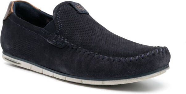 Bugatti Chesley calf suede moccasins Blue