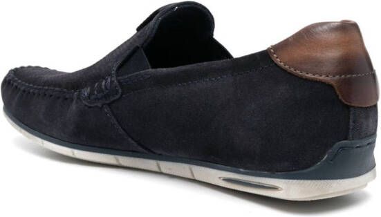 Bugatti Chesley calf suede moccasins Blue