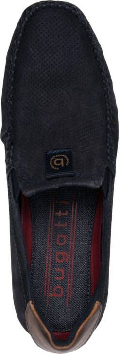 Bugatti Chesley calf suede moccasins Blue