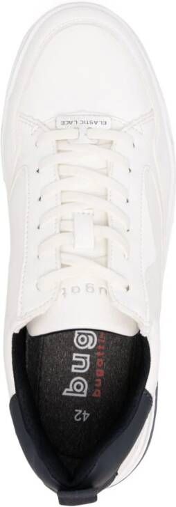 Bugatti contrast-heel panelled sneakers White