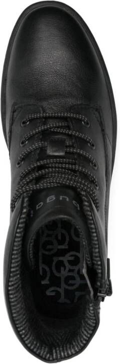 Bugatti zip-up leather boots Black