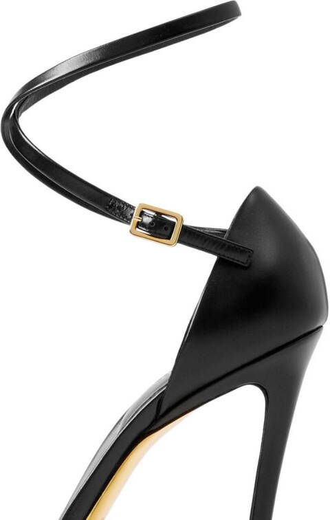 Burberry 100mm wrap-around leather sandals Black