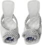 Burberry 105mm knitted-motif strappy sandals White - Thumbnail 4