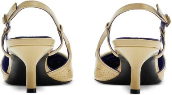 Burberry 50mm leather slingback pumps Neutrals