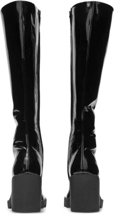 Burberry 65mm patent leather boots Black