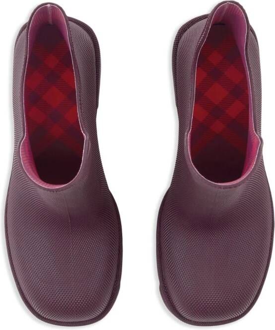 Burberry 70mm round-toe slip-on boots Purple