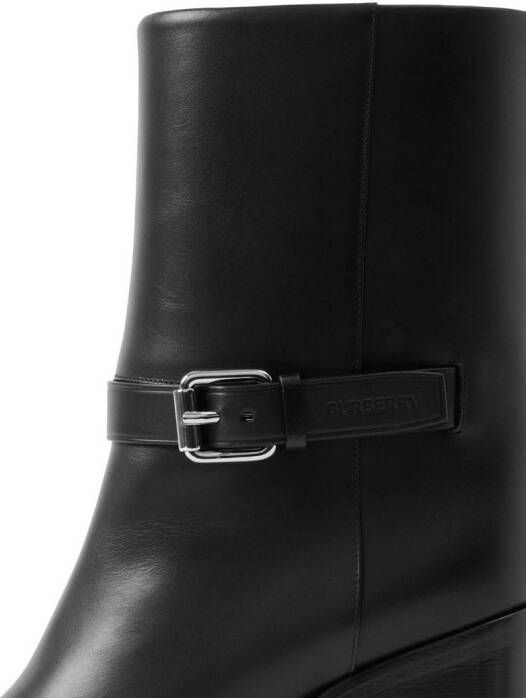 Burberry 80mm leather ankle boots Black