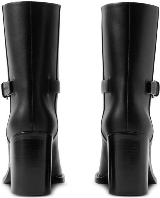 Burberry 80mm leather ankle boots Black