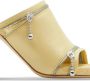 Burberry 85mm decorative-zip leather sandals Yellow - Thumbnail 2