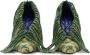 Burberry 100mm abstract-pattern fringed pumps Green - Thumbnail 2