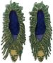 Burberry 100mm abstract-pattern fringed pumps Green - Thumbnail 4