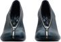 Burberry Baby Zip 100mm leather pumps Blue - Thumbnail 3