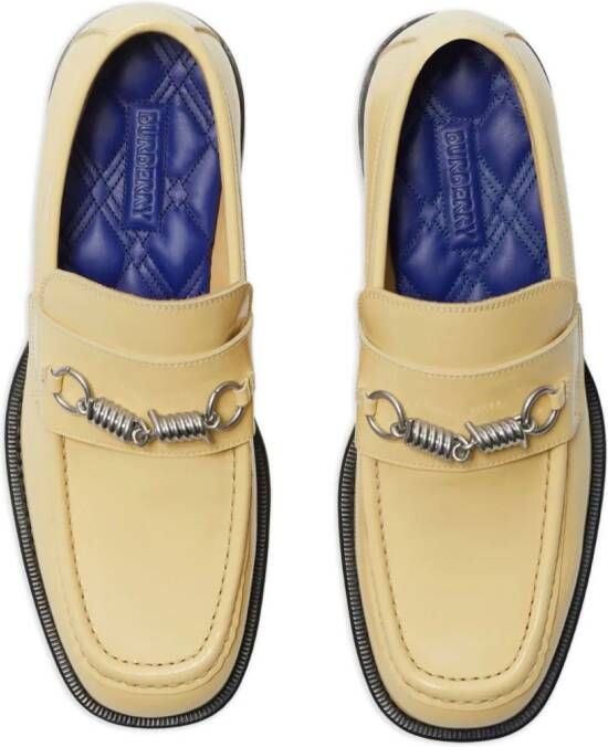 Burberry Barbed leather loafers Neutrals