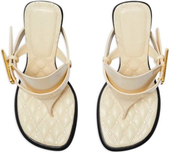 Burberry Bay 100mm leather sandals Neutrals
