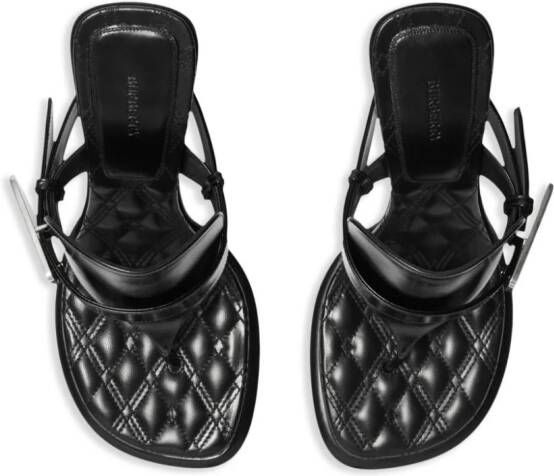 Burberry Bay leather sandals Black