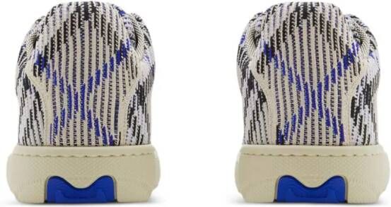 Burberry Box checked knitted sneakers Blue