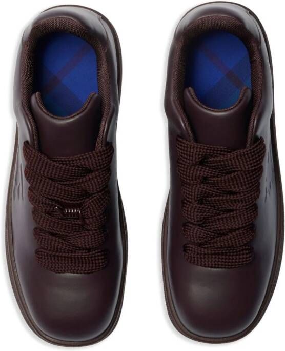 Burberry Box leather sneakers Brown