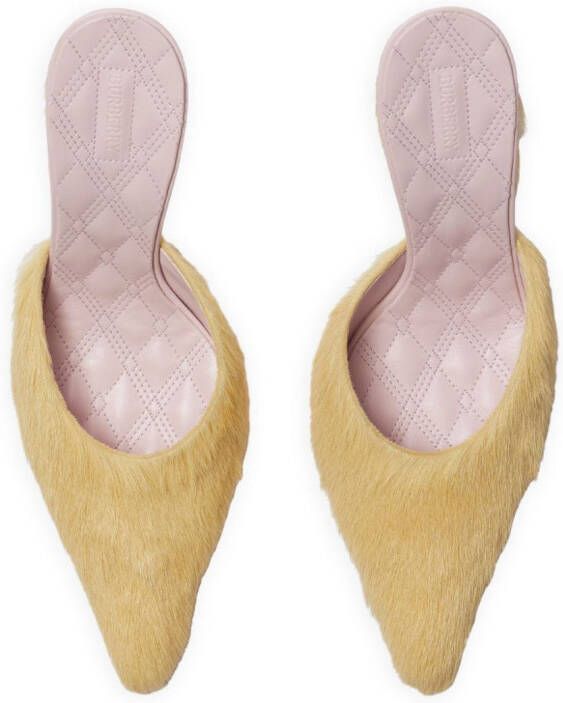 Burberry Buck haircalf leather mules Neutrals