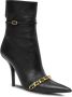 Burberry chain-detailed leather ankle boots Black - Thumbnail 2