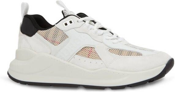 Burberry check mesh low-top sneakers White