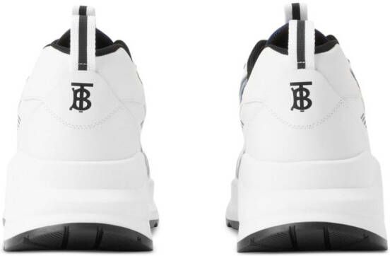 Burberry check-pattern leather sneakers White