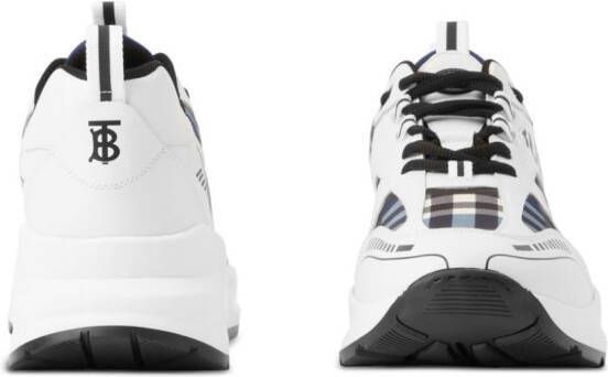 Burberry check-pattern leather sneakers White