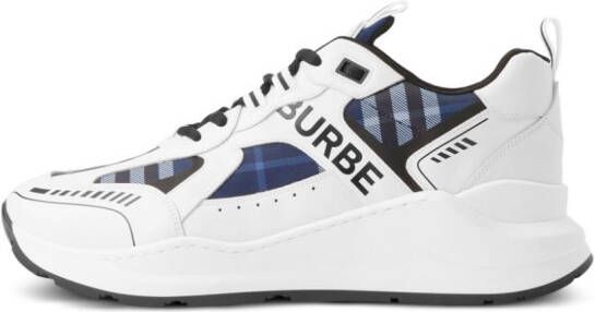 Burberry check-pattern leather sneakers White