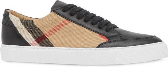 Burberry check pattern low-top sneakers Black