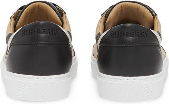 Burberry check pattern low-top sneakers Black