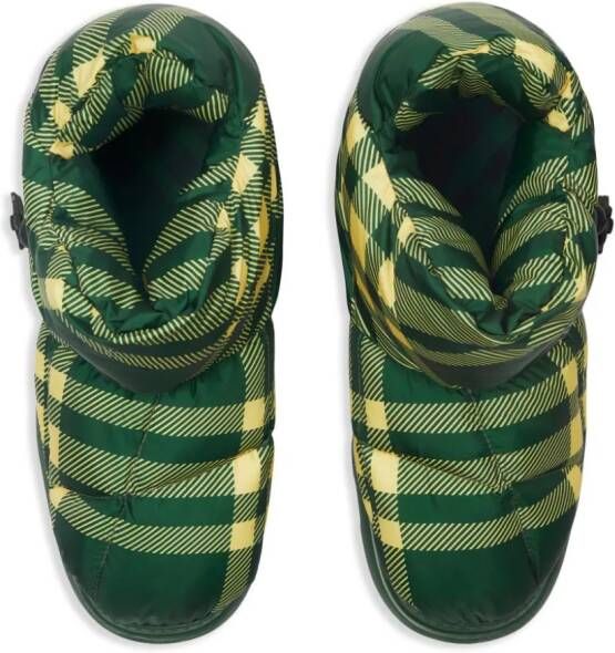 Burberry Check Pillow ankle boots Green